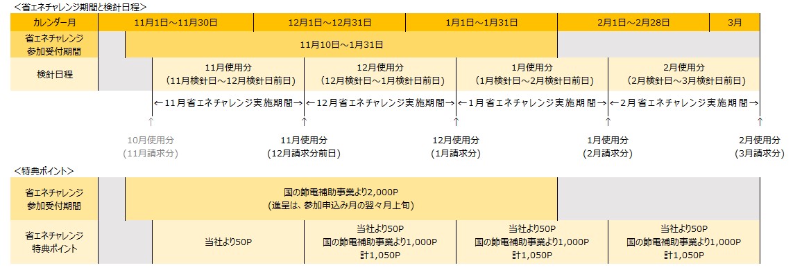 省エネチャレンジスケジュール図